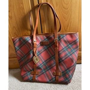 Dooney & Bourke Plaid Shopper Tote